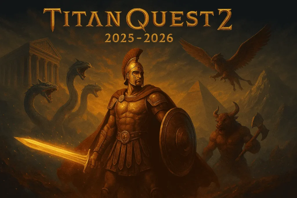 Titan Quest 2 release date announcement with mythological hero combat